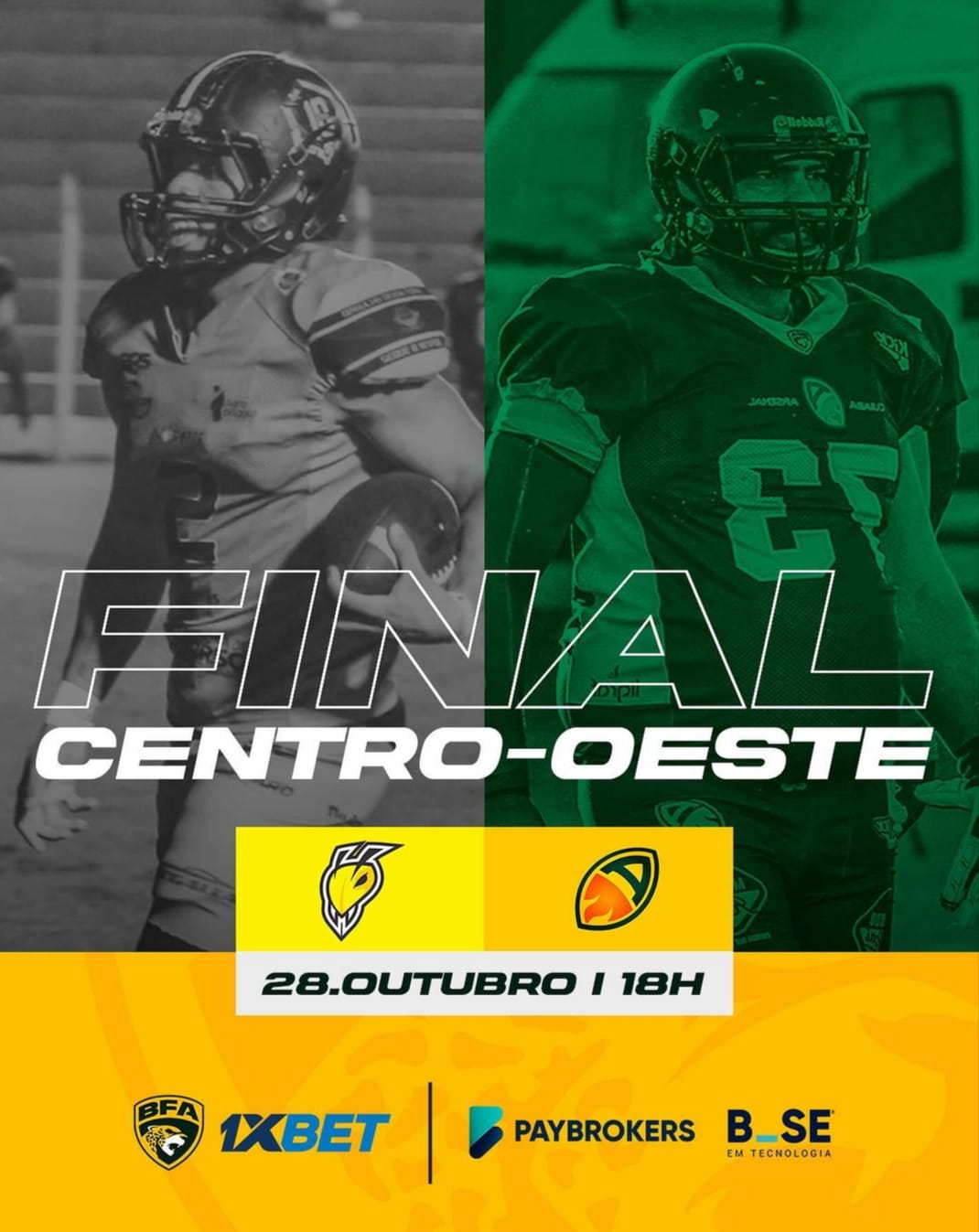 Sorriso Hornets 22 x 13 Cuiaba Arsenal - Sorriso Hornets é campeão da Conf. Centro-Oeste