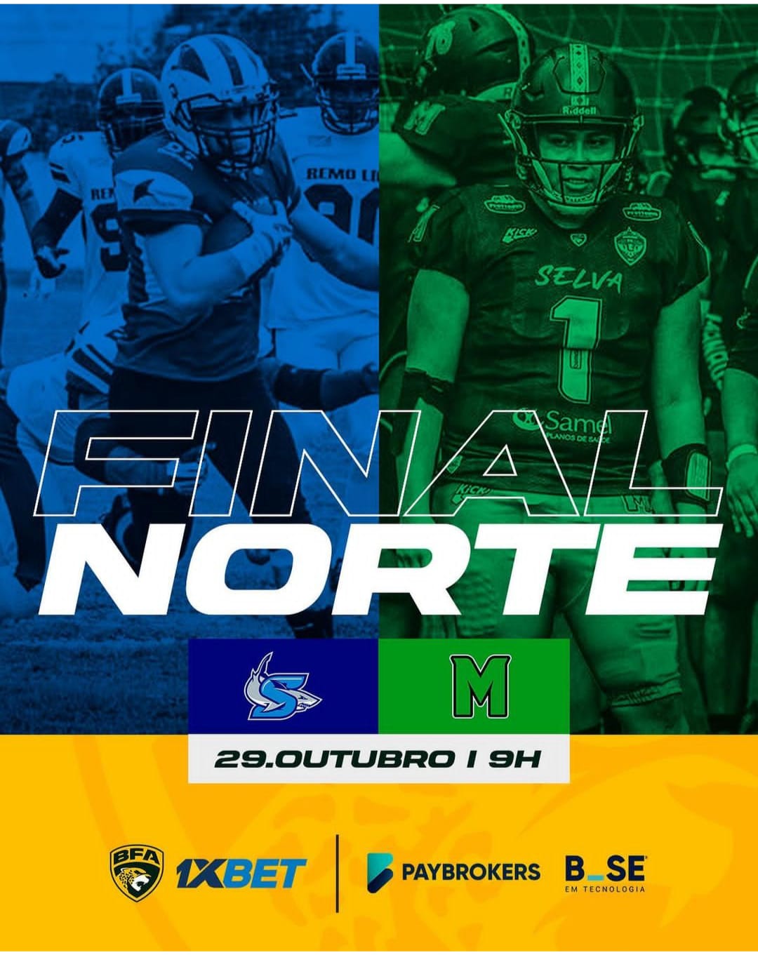 São Luis Sharks 08 x 42 Manaus FA - Manaus vence e é o campeão da Conferencia Norte